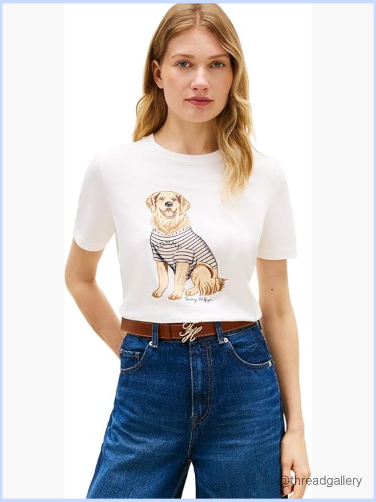 Short Sleeve Cotton Graphic Crew Neck Dog Mom Tee